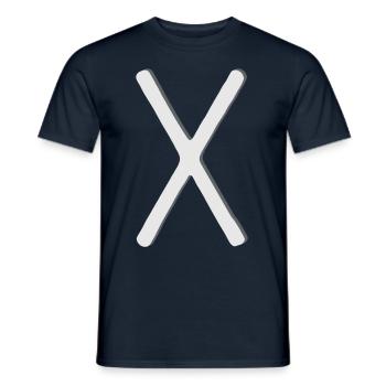 Futhark Runenalphabet Gebo - Männer T-Shirt - Navy - Vorne - AI Model Male 178 light (178cm)