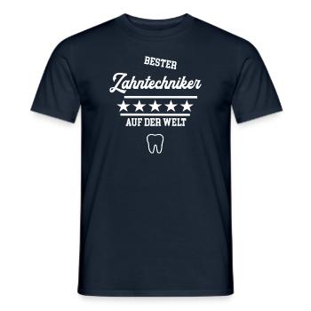 Bester Zahntechniker Zahnprothetiker Zahnmediziner - Männer T-Shirt - Navy - Vorne - AI Model Male 178 light (178cm)