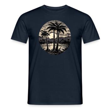 Strand / Insel / Urlaub / Sommer / Sonne / Meer - Männer T-Shirt - Navy - Vorne - AI Model Male 178 light (178cm)