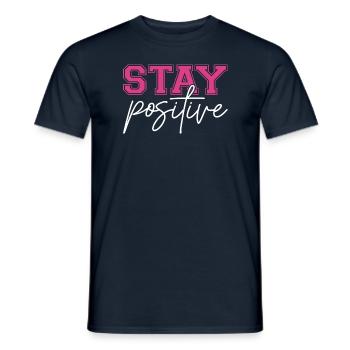 Restez positif - T-shirt homme - marine - Devant - AI Model Male 178 light (178cm)