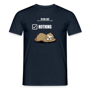 To Do List - Nothing - Men's T-Shirt - navy - Front - AI Model Male 178 light (178cm)