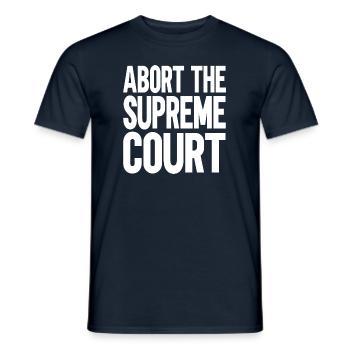 Abort the Court - Men's T-Shirt - navy - Front - AI Model Male 178 light (178cm)