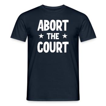 Abort the Court - Männer T-Shirt - Navy - Vorne - AI Model Male 178 light (178cm)
