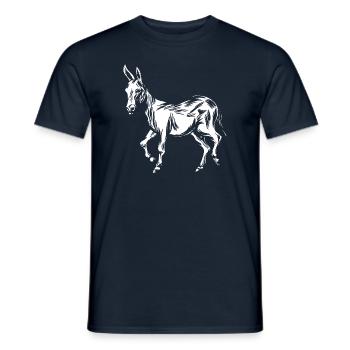 Esel Maultier - Männer T-Shirt - Navy - Vorne - AI Model Male 178 light (178cm)