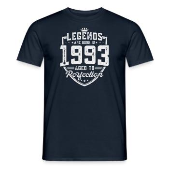 Les légendes sont nées en 1993 - T-shirt homme - marine - Devant - AI Model Male 178 light (178cm)