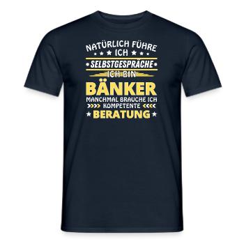 Je me parle à vous-même - Édition Banquier - T-shirt homme - marine - Devant - AI Model Male 178 light (178cm)
