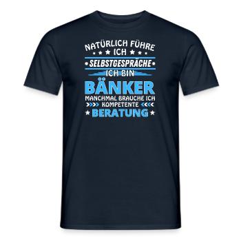 Je me parle à vous-même - Édition Banquier - T-shirt homme - marine - Devant - AI Model Male 178 light (178cm)