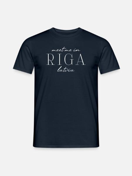 Riga, Latvia Style Design T-Shirt - Men's T-Shirt - navy