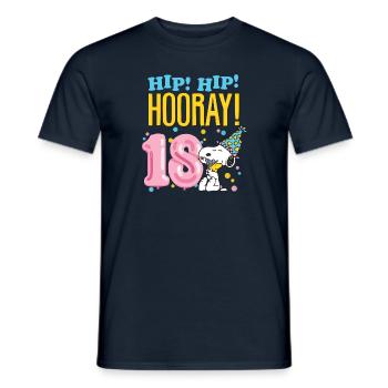Peanuts 18 Years Birthday Design With Quote - Men's T-Shirt - navy - Front - AI Model Male 178 light (178cm)