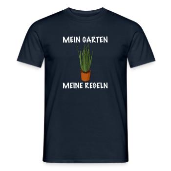 Mein Garten meine Regeln Garten - Männer T-Shirt - Navy - Vorne - AI Model Male 178 light (178cm)