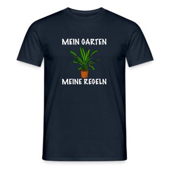 Mein Garten meine Regeln Garten - Männer T-Shirt - Navy - Vorne - AI Model Male 178 light (178cm)