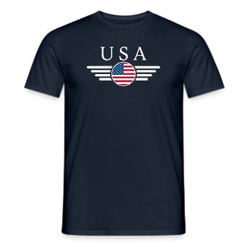 USA Freedom Spirit T-Shirt - Men's T-Shirt - navy - Front - AI Model Male 178 light (178cm)