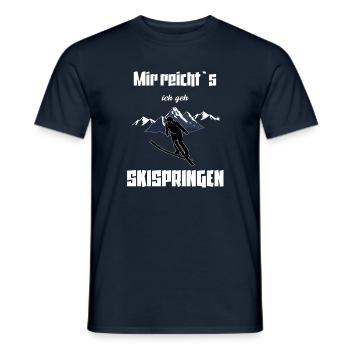 Skispringen - Männer T-Shirt - Navy - Vorne - AI Model Male 178 light (178cm)
