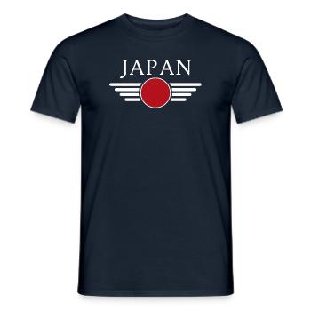 Japanese Style Design T-Shirt - Men's T-Shirt - navy - Front - AI Model Male 178 light (178cm)