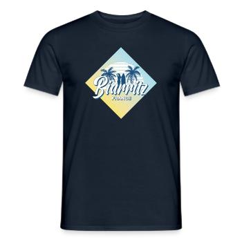 Biarritz France Rétro Été Surf Design - T-shirt homme - marine - Devant - AI Model Male 178 light (178cm)