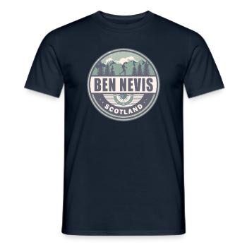 Ben Nevis Schottland Grampian Mountains Wandern - Männer T-Shirt - Navy - Vorne - AI Model Male 178 light (178cm)