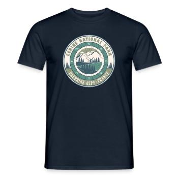 Ecrins Nationalpark Dauphine Alpen Frankreich Wandern - Männer T-Shirt - Navy - Vorne - AI Model Male 178 light (178cm)