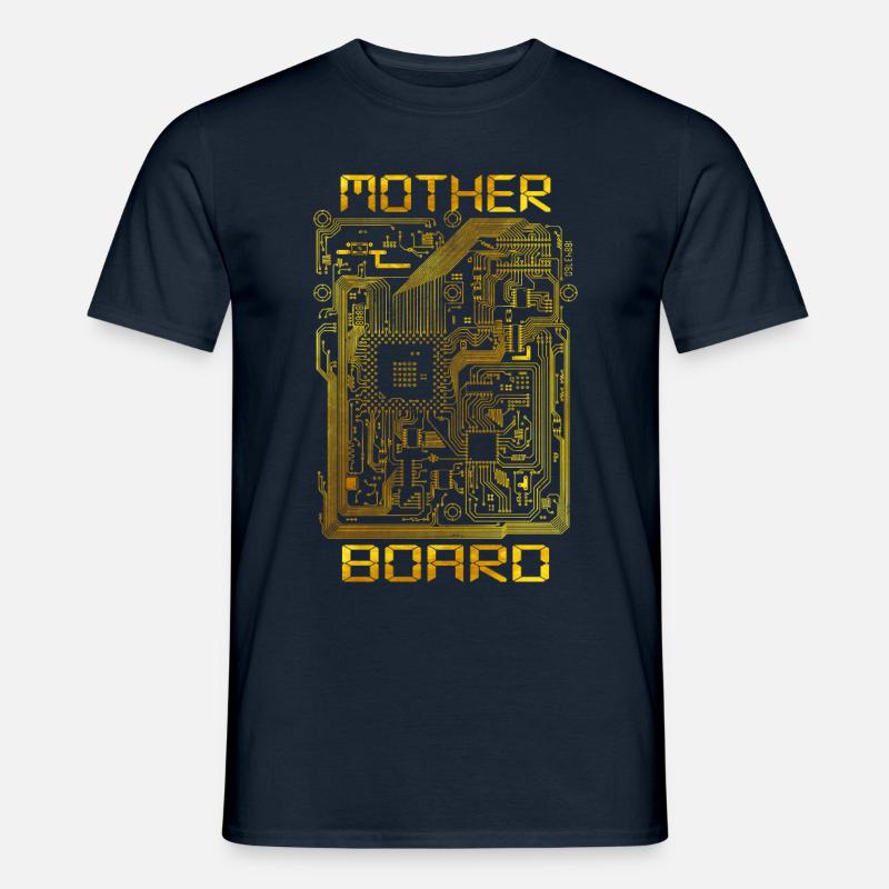 Motherboard Computer Grafik Design - Männer T-Shirt - Navy