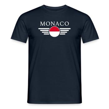 T-shirt Monaco : Glamour, Brillance - T-shirt homme - marine - Devant - AI Model Male 178 light (178cm)