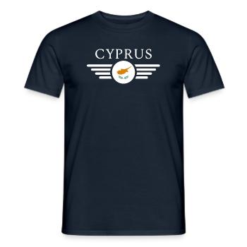 T-shirt de style chypriote - T-shirt homme - marine - Devant - AI Model Male 178 light (178cm)
