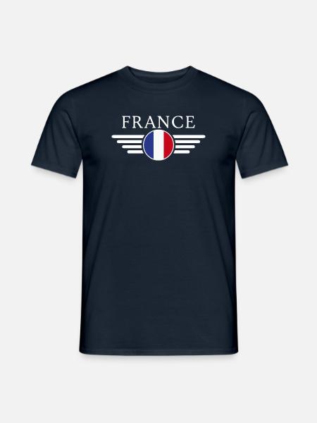 Frankreich Stil Design T-Shirt - Männer T-Shirt - Navy