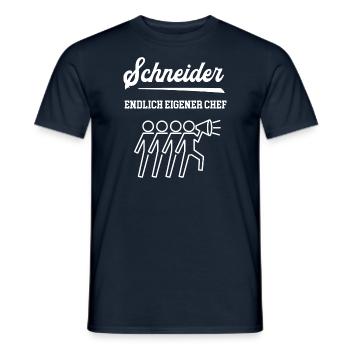 Schneider Chef Selbstständigkeit Schneiderei - Männer T-Shirt - Navy - Vorne - AI Model Male 178 light (178cm)