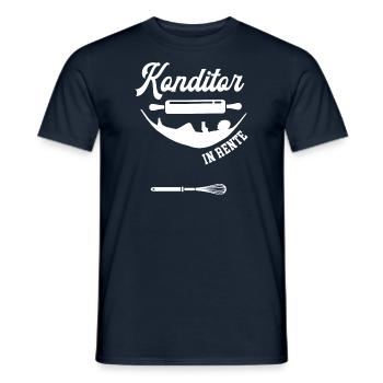 Konditor in Rente Rentner Bäcker Ruhestand Beruf - Männer T-Shirt - Navy - Vorne - AI Model Male 178 light (178cm)