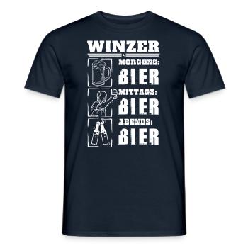 Mon quotidien de vigneron - T-shirt homme - marine - Devant - AI Model Male 178 light (178cm)
