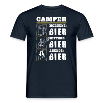 Mon quotidien de campeur - T-shirt homme - marine - Devant - AI Model Male 178 light (178cm)