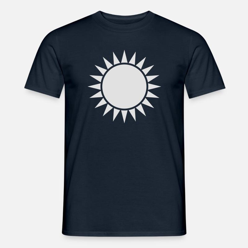 sonne weiss - Männer T-Shirt - Navy