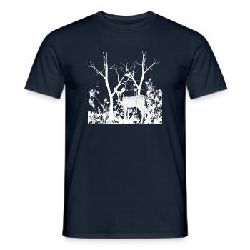 Biche Gracieuse Forêt Sauvage - T-shirt homme - marine - Devant - AI Model Male 178 light (178cm)