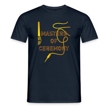 Masters of Ceremony, MC, Rapper, Speaker Design - Männer T-Shirt - Navy - Vorne - AI Model Male 178 light (178cm)