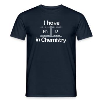 J'ai un doctorat en chimie - T-shirt homme - marine - Devant - AI Model Male 178 light (178cm)