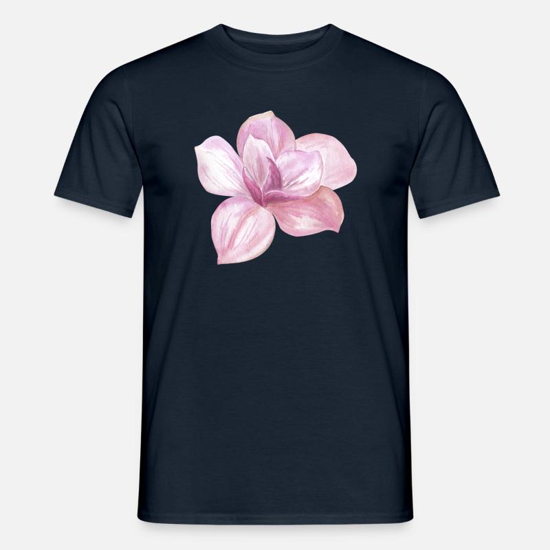 Blume - Männer T-Shirt - Navy