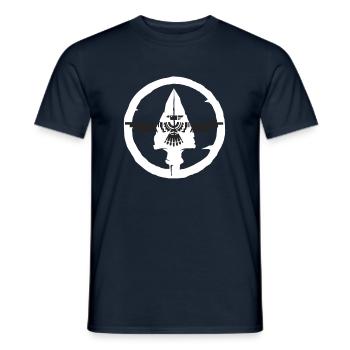 Geometrische Federikon - Männer T-Shirt - Navy - Vorne - AI Model Male 178 light (178cm)