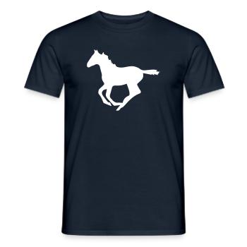 horse - Men's T-Shirt - navy - Front - AI Model Male 178 light (178cm)