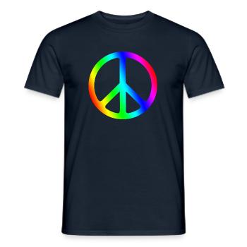 Paix - Pas de guerre - T-shirt homme - marine - Devant - AI Model Male 178 light (178cm)