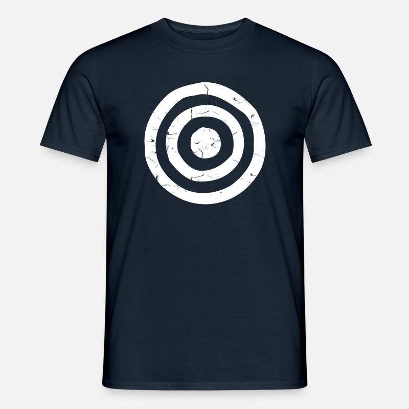 Zielscheibe Target dreckig weiss - Männer T-Shirt - Navy