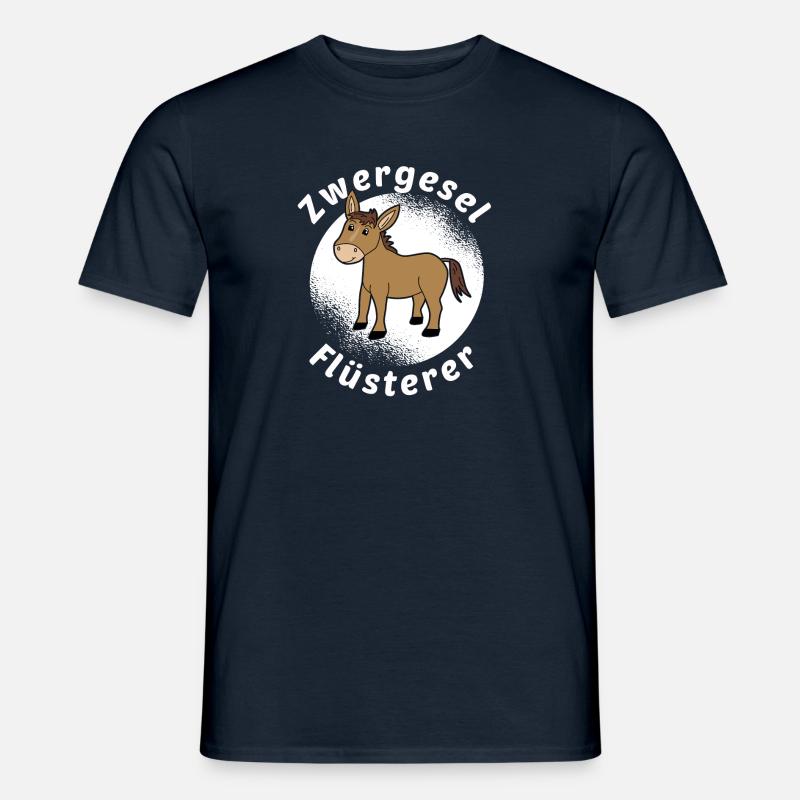 Zwergesel Flüsterer Miniesel Esel Muli Geschenk - Männer T-Shirt - Navy