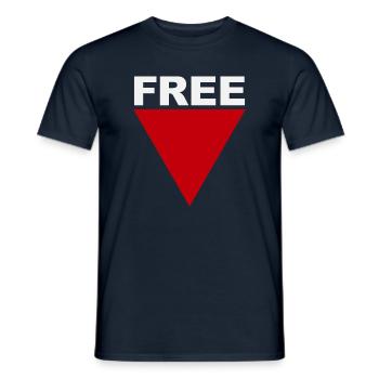 Freefall Bold Triangle - Men's T-Shirt - navy - Front - AI Model Male 178 light (178cm)