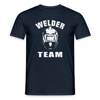 Welder Team Design - Men's T-Shirt - navy - Front - AI Model Male 178 light (178cm)