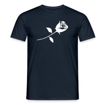 A rose - Men's T-Shirt - navy - Front - AI Model Male 178 light (178cm)