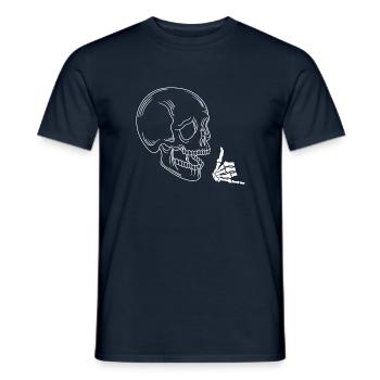 Rocking skull - Men's T-Shirt - navy - Front - AI Model Male 178 light (178cm)