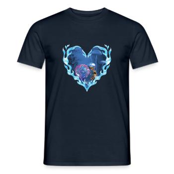 Cute fairy with fantasy fish - Men's T-Shirt - navy - Front - AI Model Male 178 light (178cm)