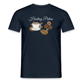 Healing Potion Coffee Brew - Men's T-Shirt - navy - Front - AI Model Male 178 light (178cm)