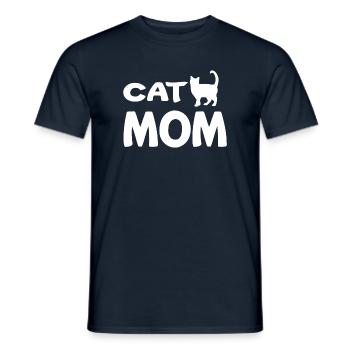 Cat Mom - Men's T-Shirt - navy - Front - AI Model Male 178 light (178cm)