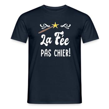 La Fée Pas Cher! - T-shirt homme - marine - Devant - AI Model Male 178 light (178cm)