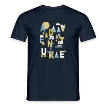 Aventure en plein air - T-shirt homme - marine - Devant - AI Model Male 178 light (178cm)