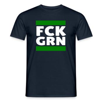 Gegen die Grünen - Männer T-Shirt - Navy - Vorne - AI Model Male 178 light (178cm)