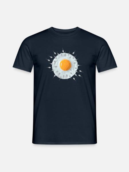 Breakfast egg - Men's T-Shirt - navy
